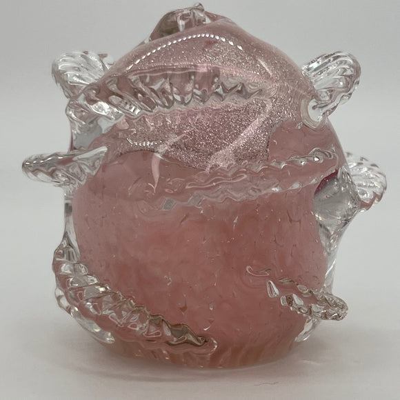 Rose Paperweight- Pink Dichro