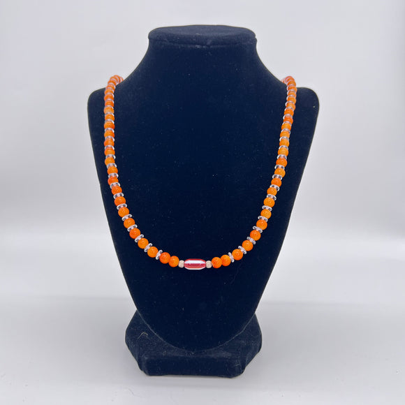Orange and Clear Necklace