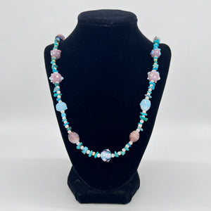 Glass Beads with Turquoise Necklace