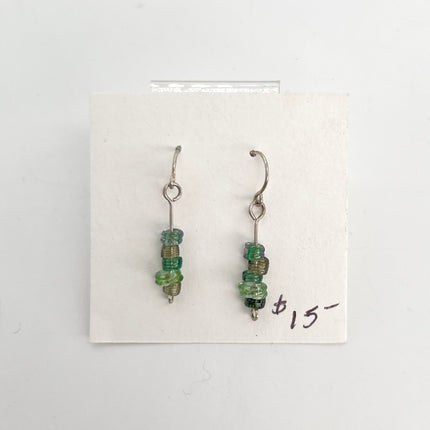 Green Wave Earrings