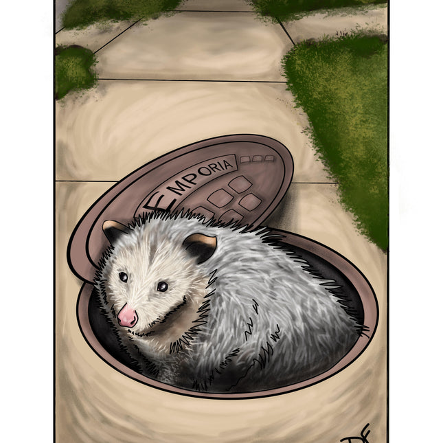 Oppossum Sewer Sticker