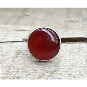 Size 7 Orange Carnelian Ring