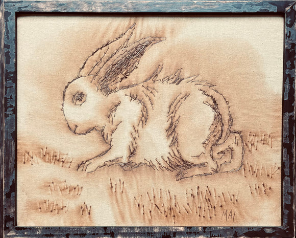 Crouching Hare on the Prairie