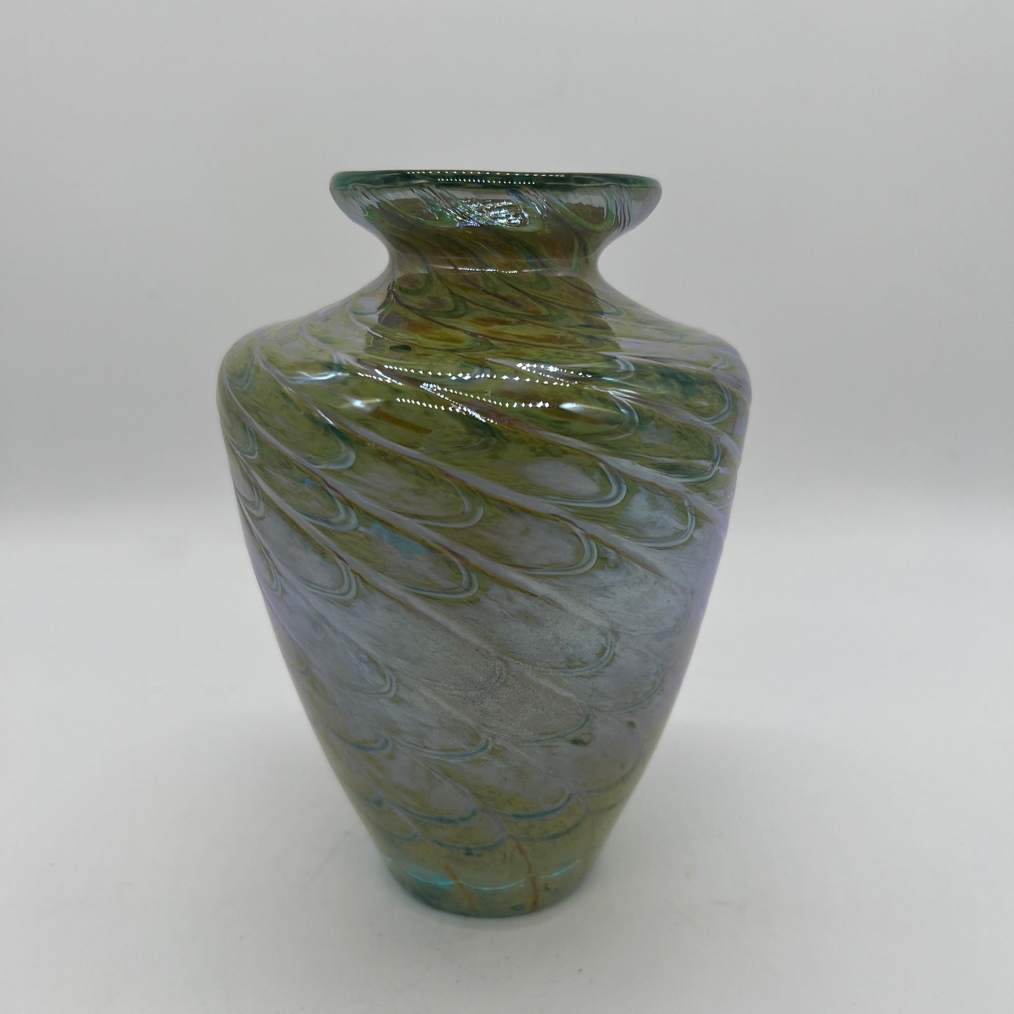 Aqua and Gold Vase