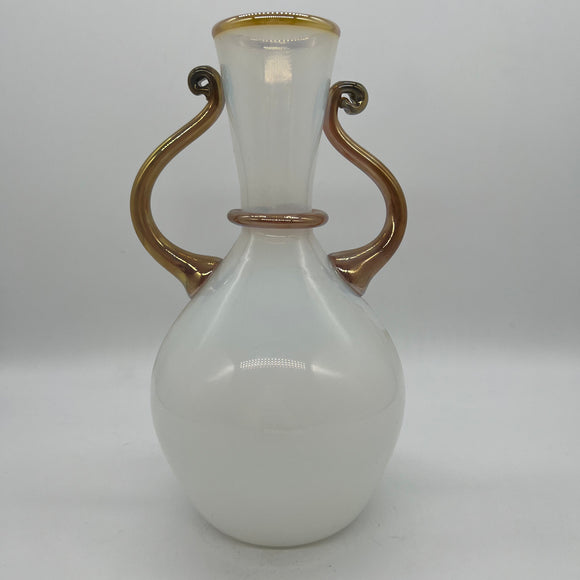White and Gold Vase with Fixings